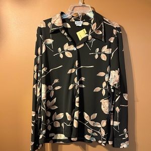 Carol Rose Floral Vintage Button-Up